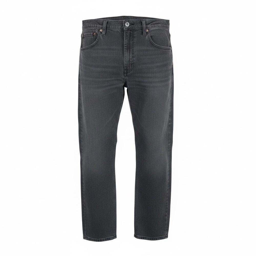 Levis 502 Jeans Mens 36x29 Gray Charcoal Denim Regular Fit Tapered Stretch